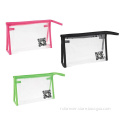 Custom high quality fashionable blank clear pvc cosmetic bags with zipper